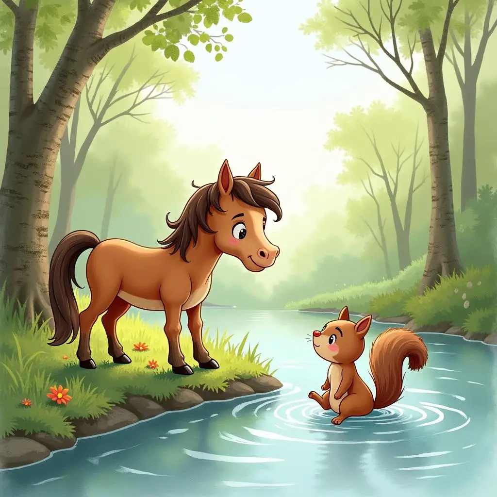 小马又遇到一只松鼠