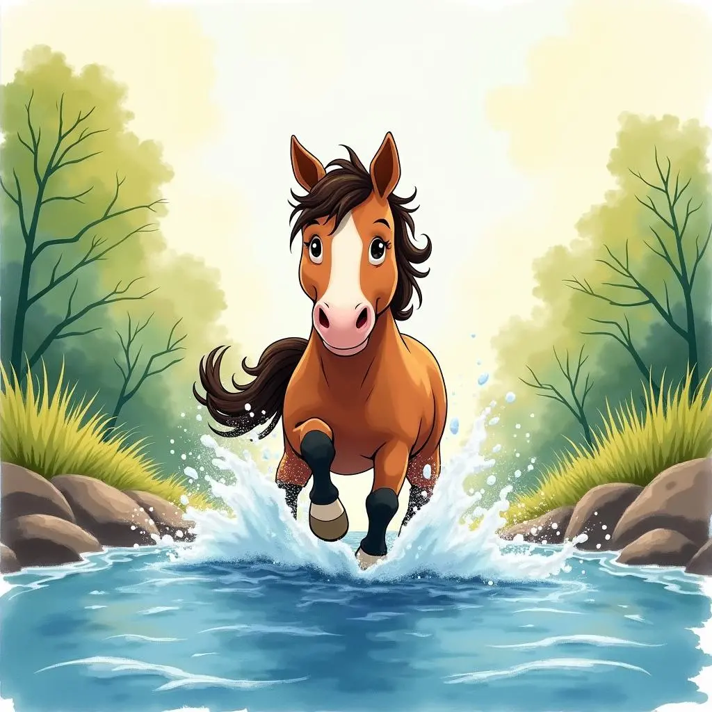 小马勇敢下河