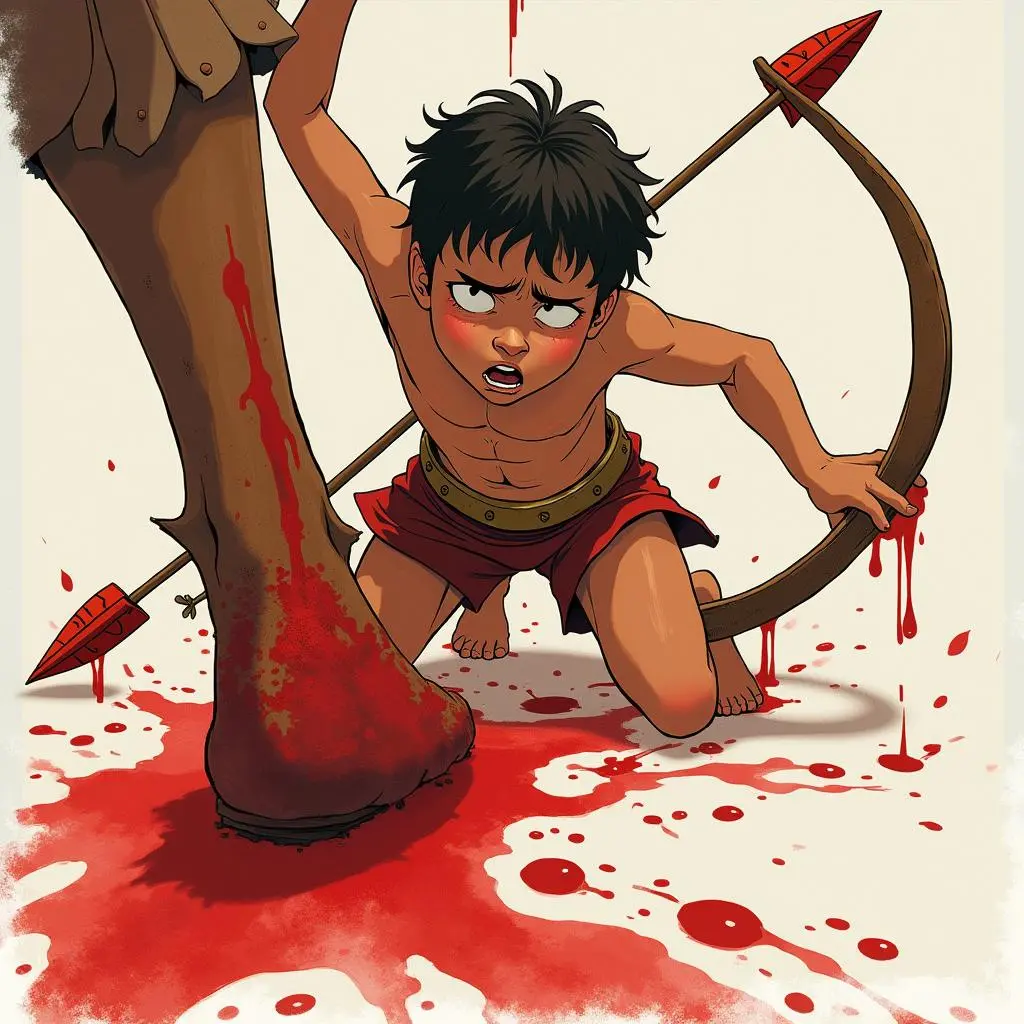 阿喀琉斯被箭射中脚踵