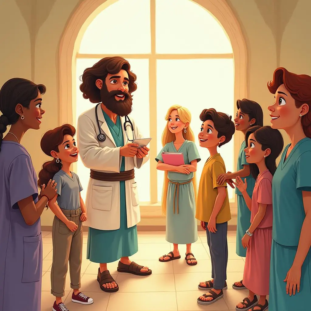 阿斯克勒庇俄斯治疗众人