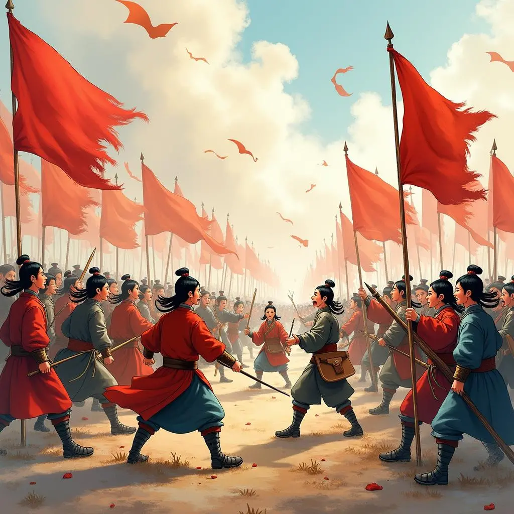 赵军大乱,韩信获胜