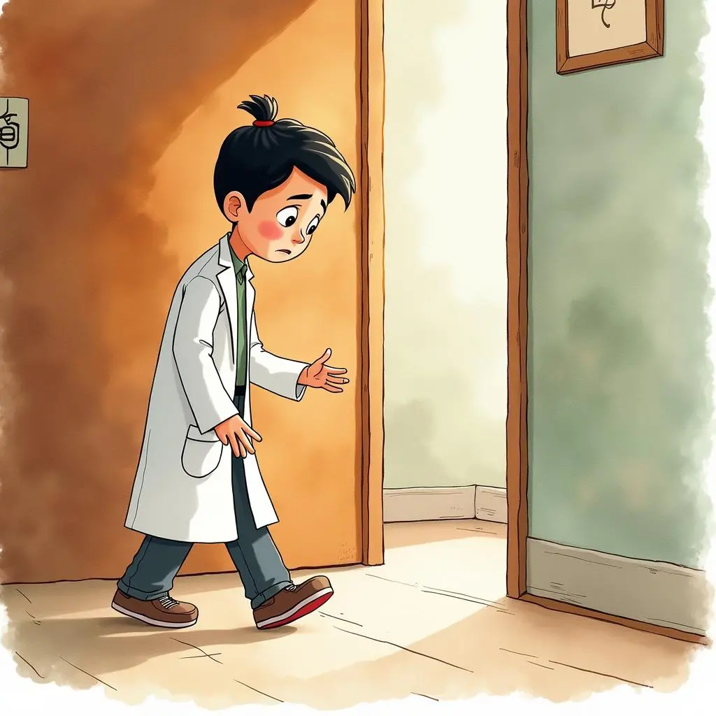 扁鹊无奈离开的场景