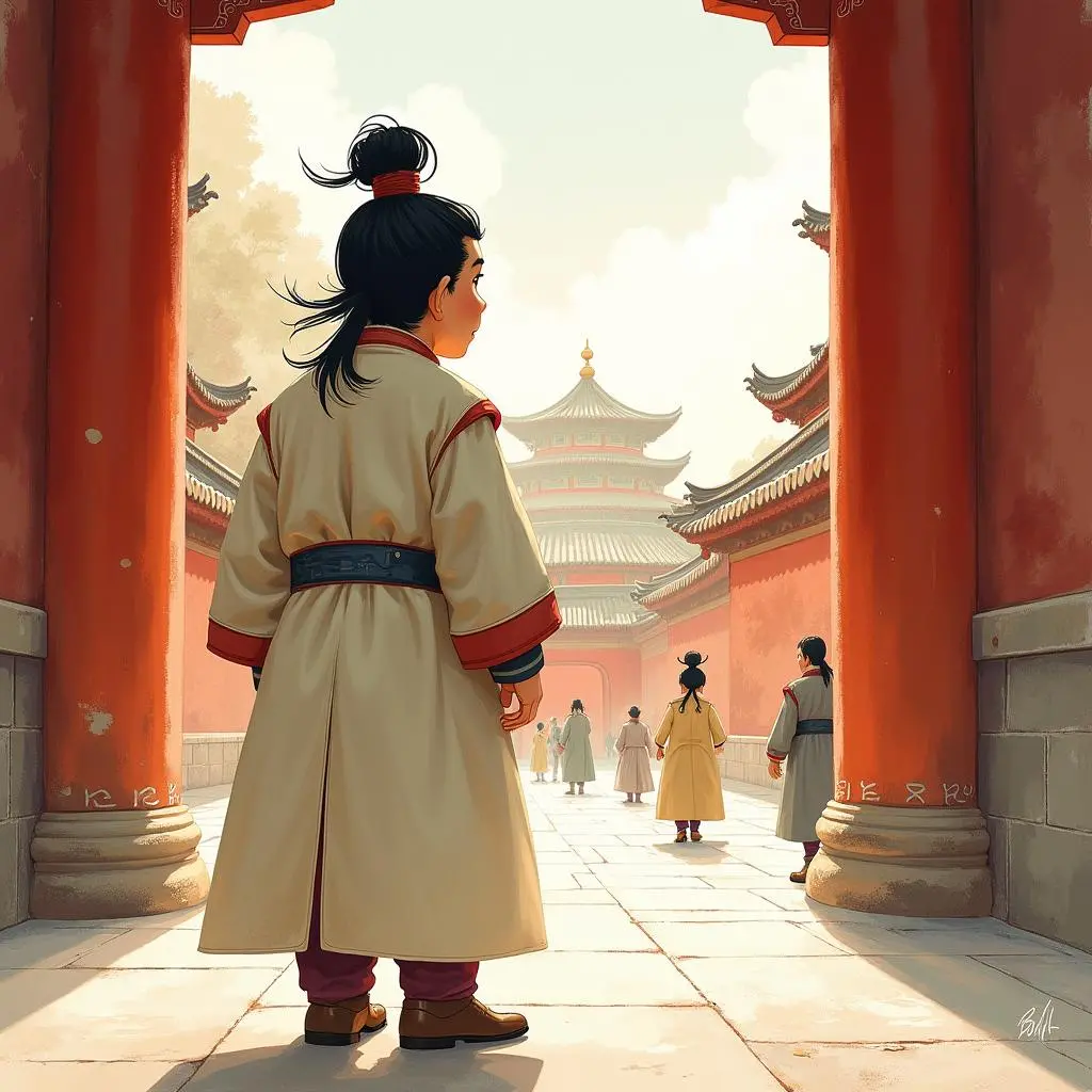 扁鹊失望离开的场景