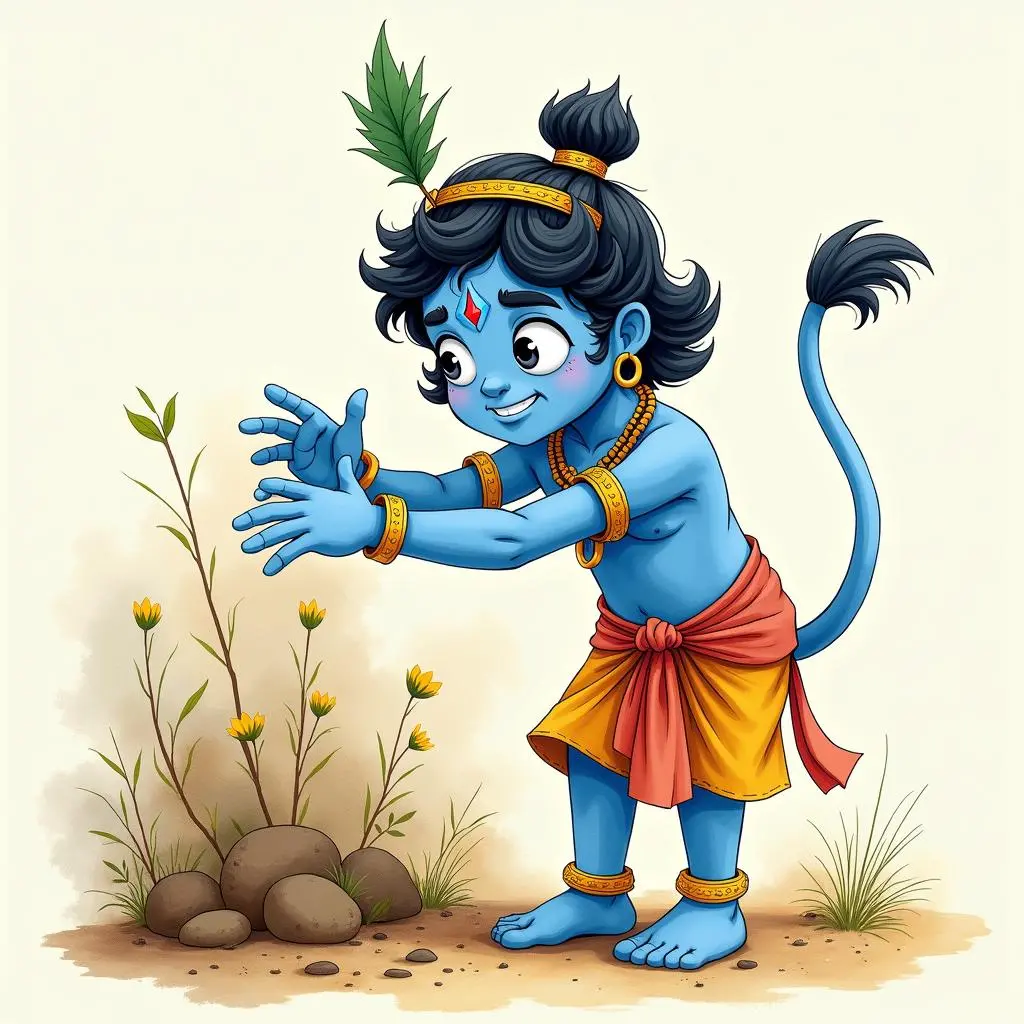 克里希纳帮助村民