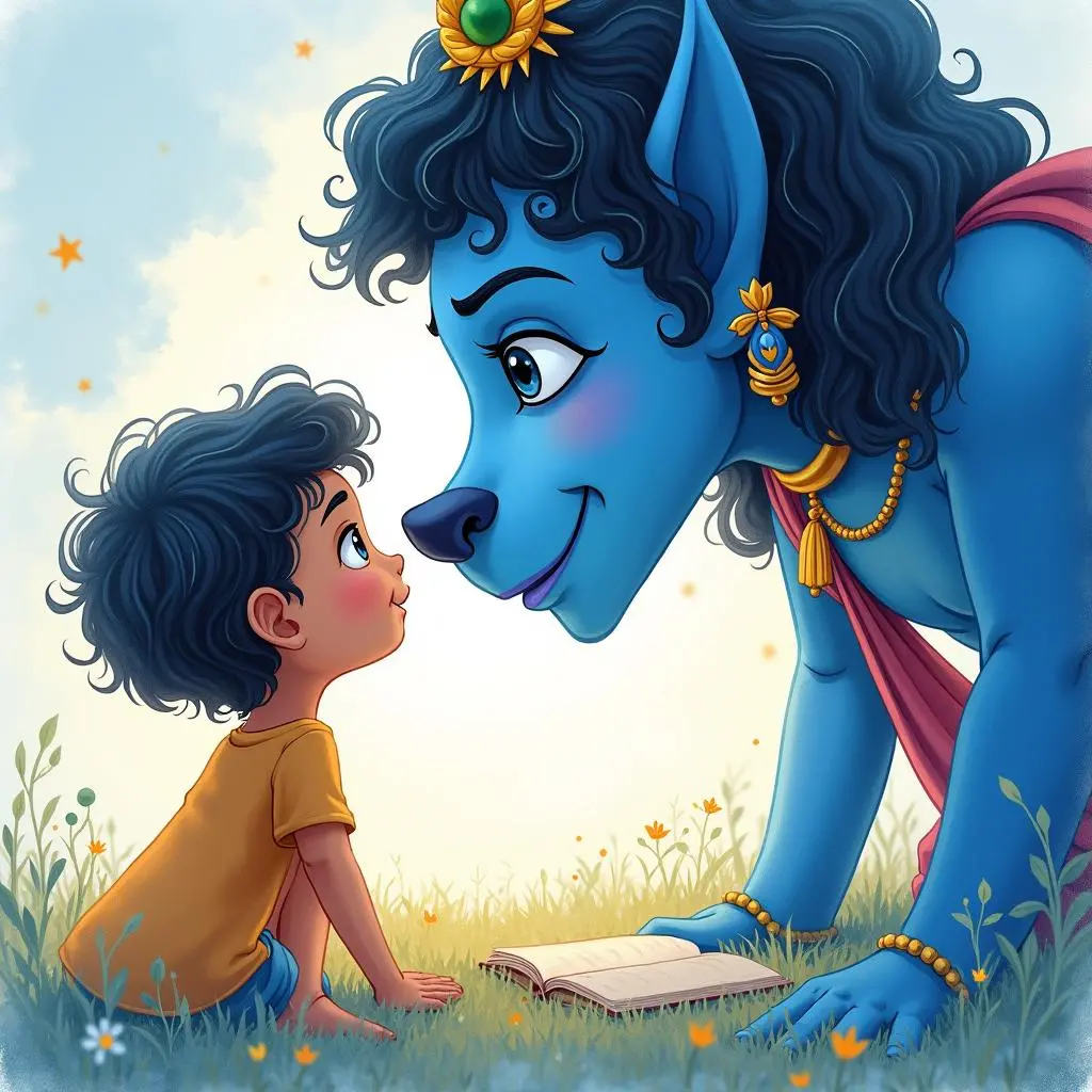 克里希纳听长辈讲故事