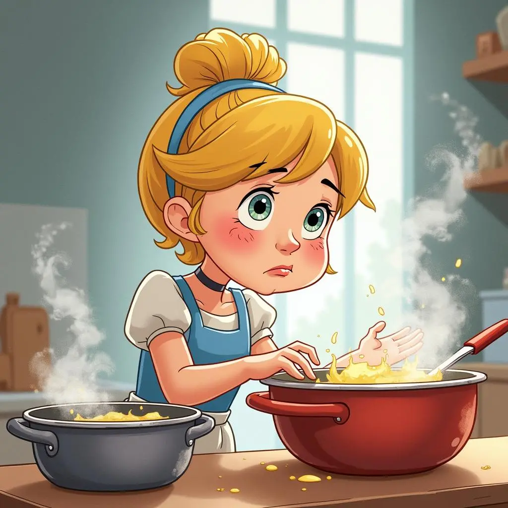 灰姑娘在厨房忙碌