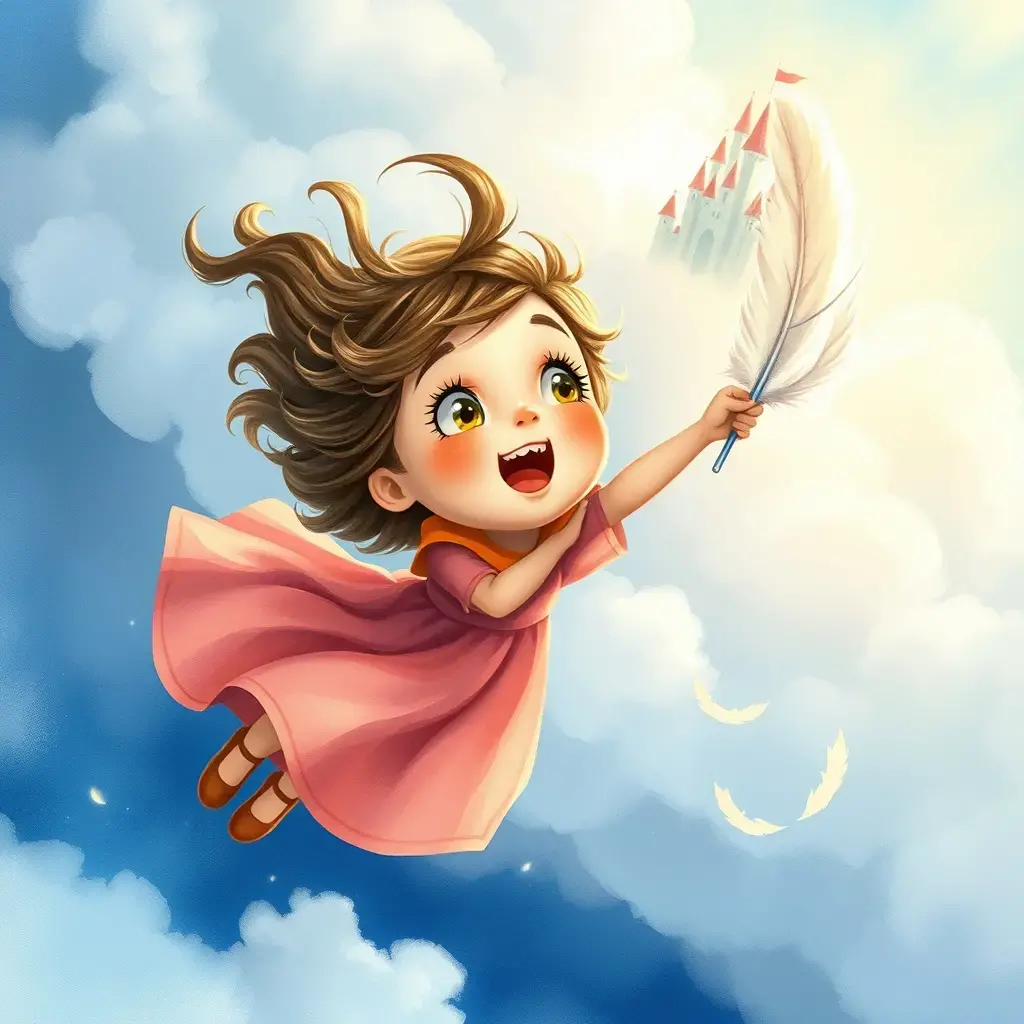 小明走向云朵城堡