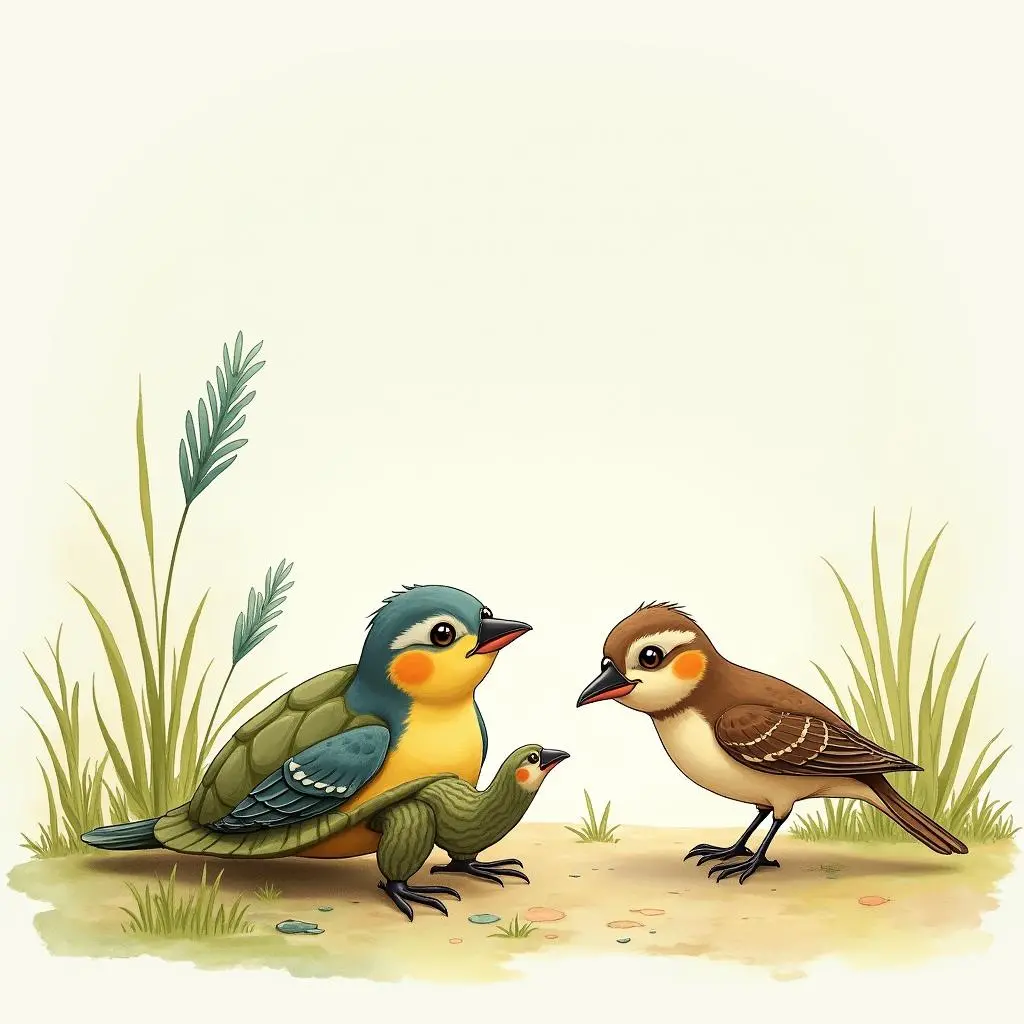 小麻雀帮助老乌龟