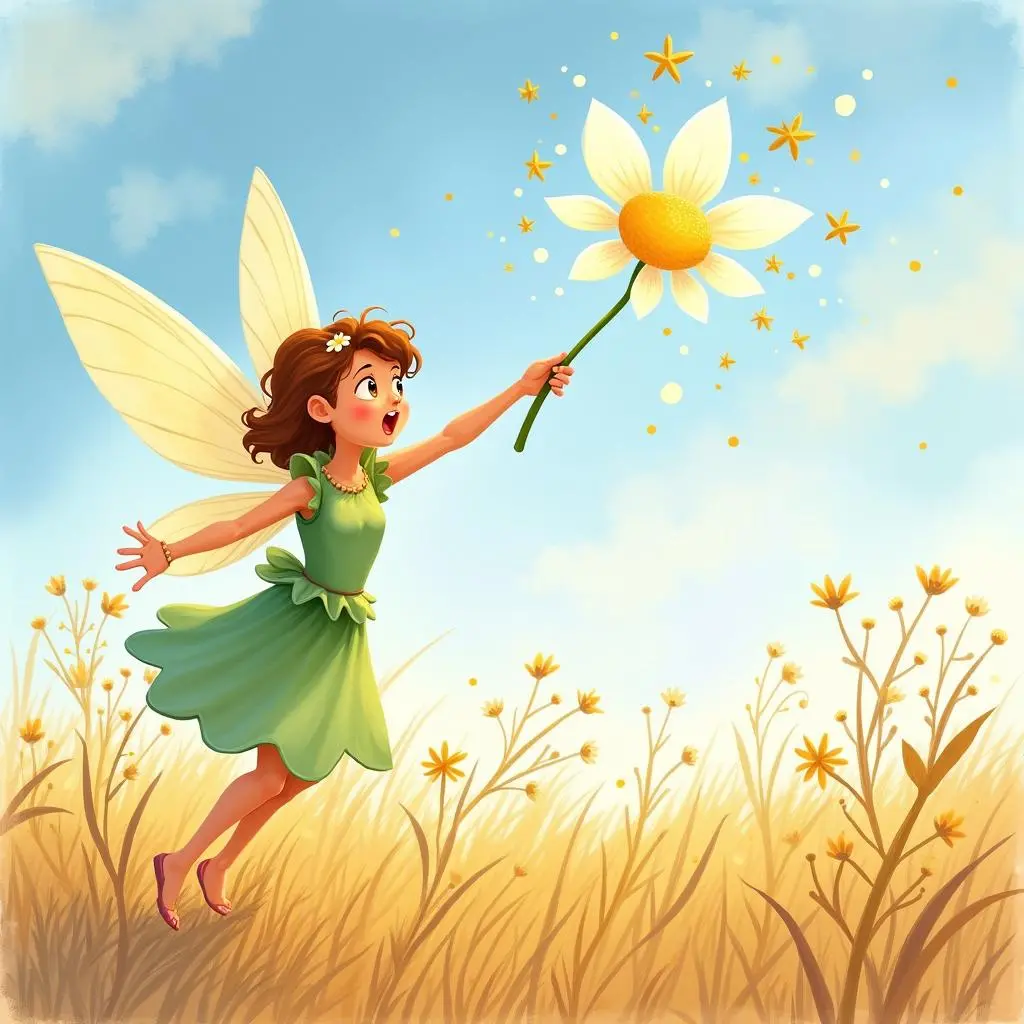 花仙子向天空施法
