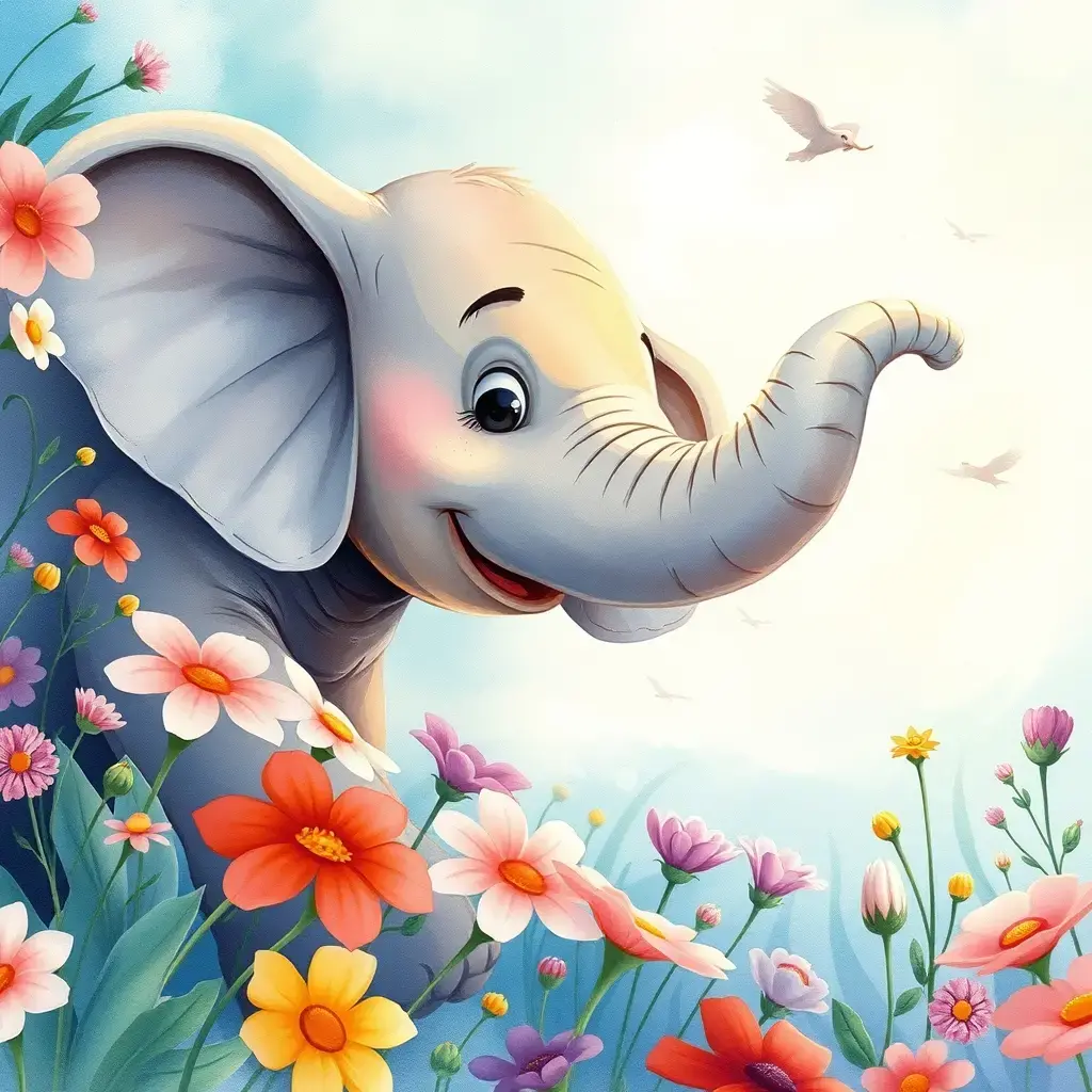 嘟嘟降落在花海中