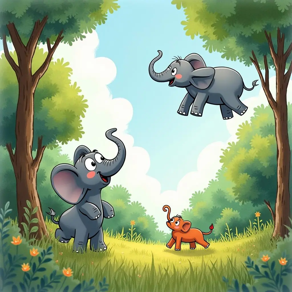 嘟嘟带着小伙伴飞翔