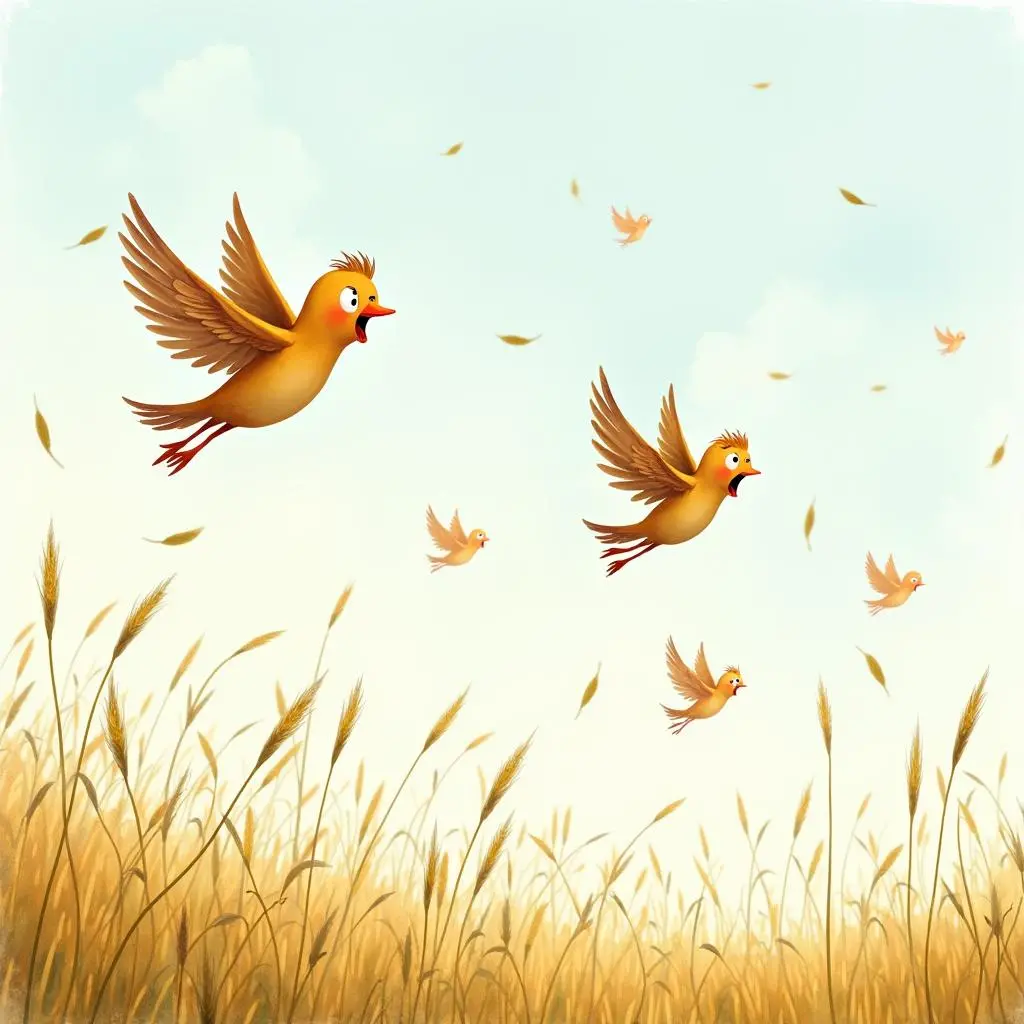 种子在空中成群飞舞