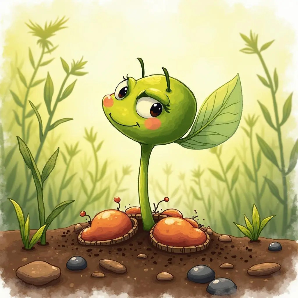 种子在土里开始发芽