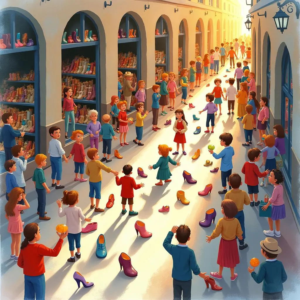 人们纷纷购买玻璃鞋