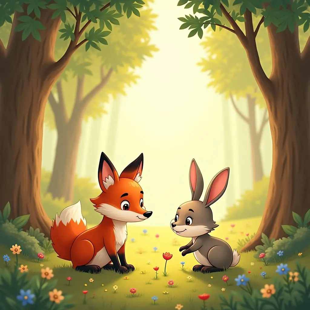 小狐狸和小兔子
