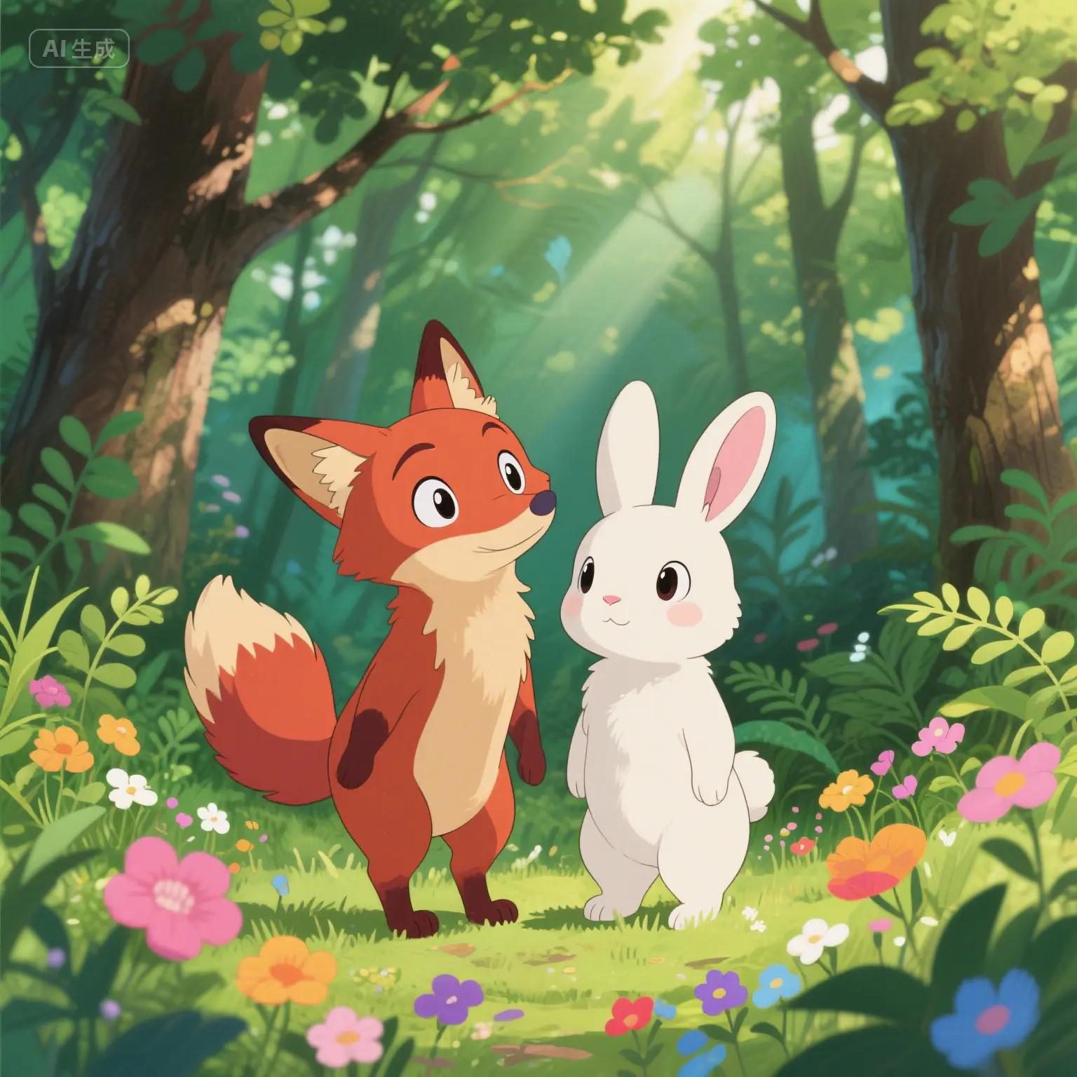 小狐狸和小兔子