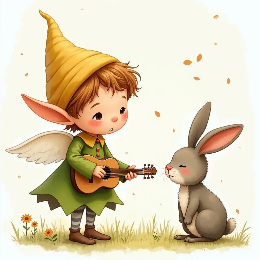 音乐精灵安慰小兔子