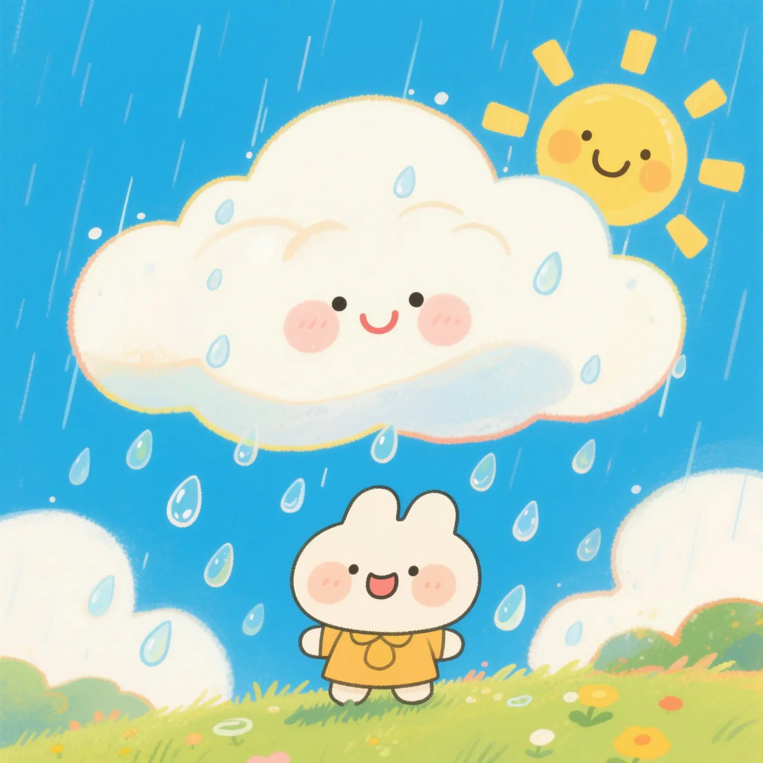 雨后天晴太阳露出的笑脸