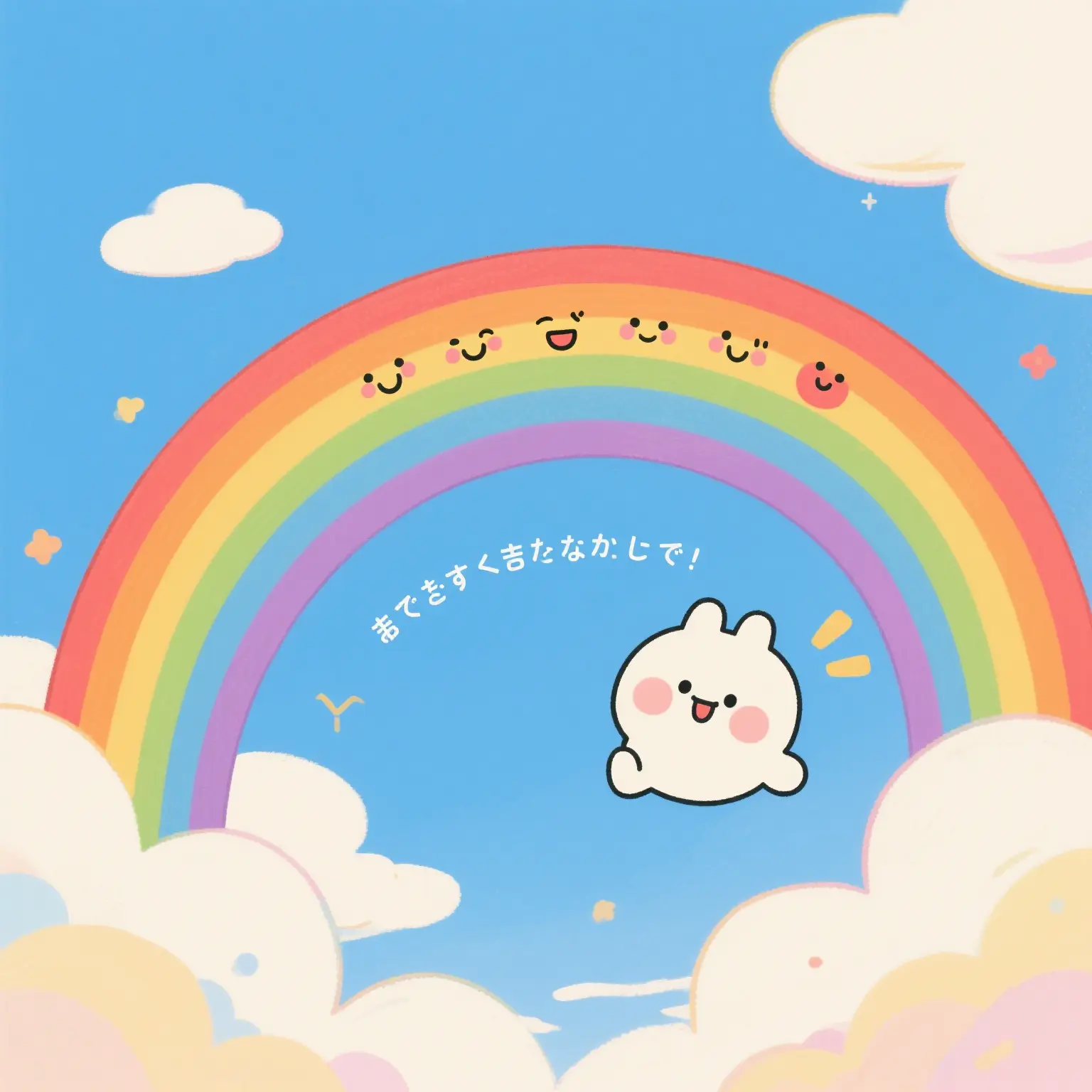 天空中完整的七色彩虹