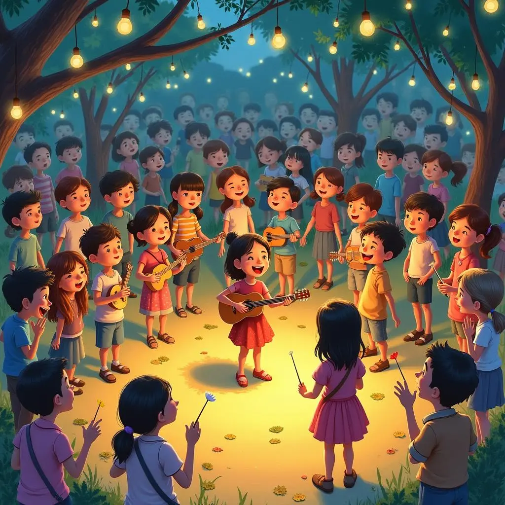 小镇居民围坐聆听