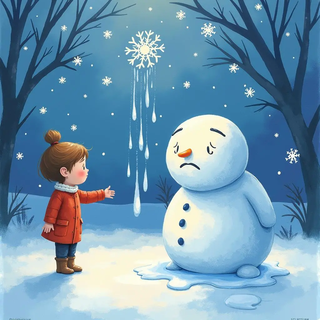 雪花融化在手心