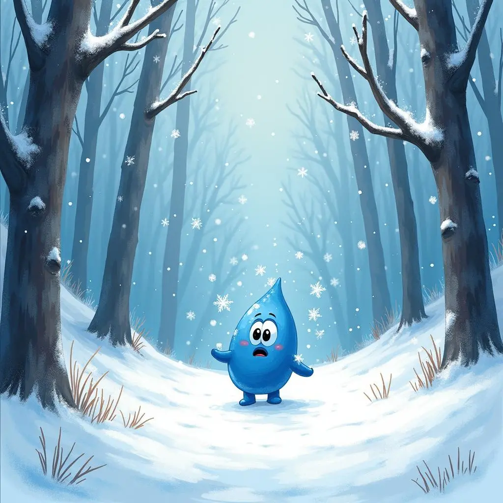 小水滴变成雪花