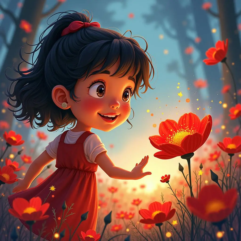 莉莉找到小红花