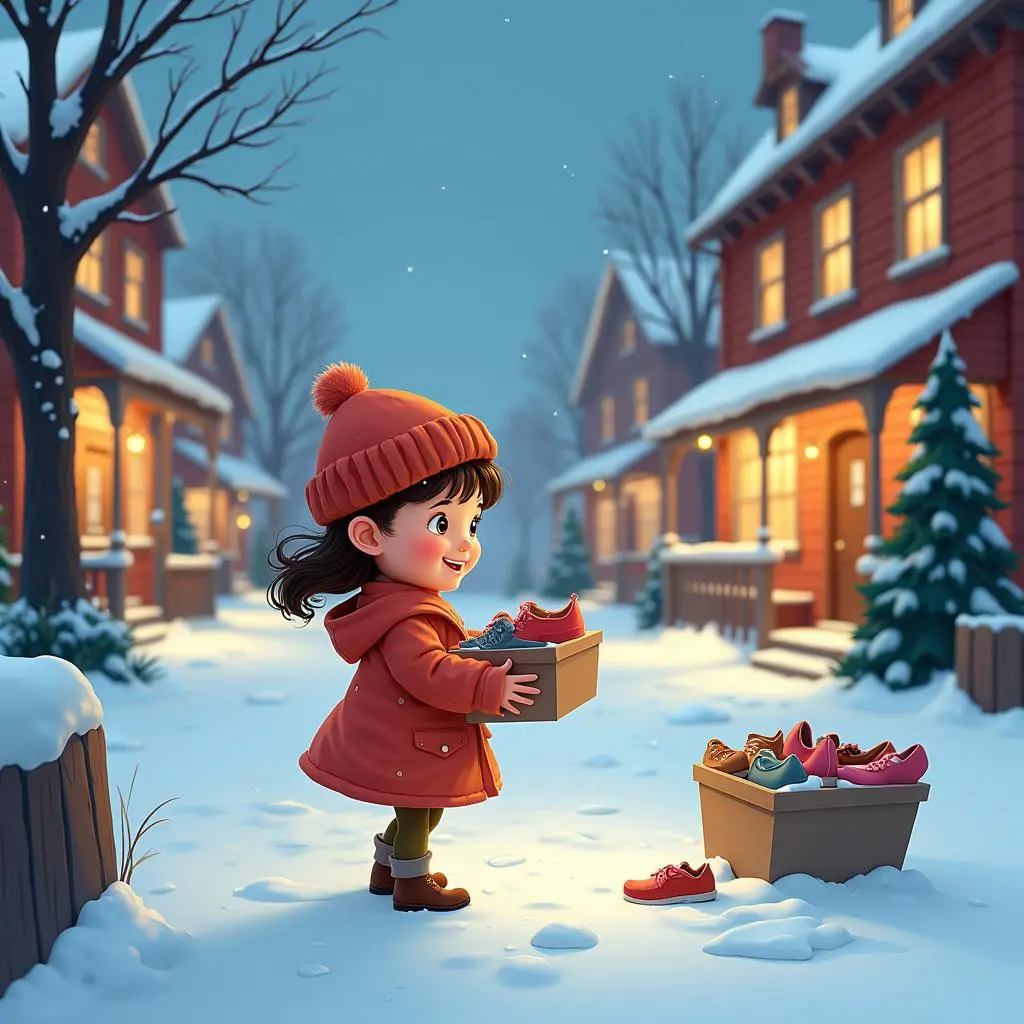 卖童鞋的小姑娘