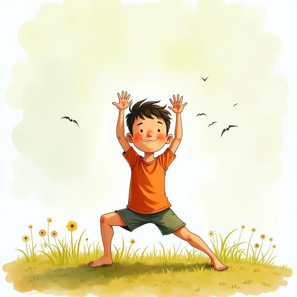 拉杰尝试做瑜伽动作