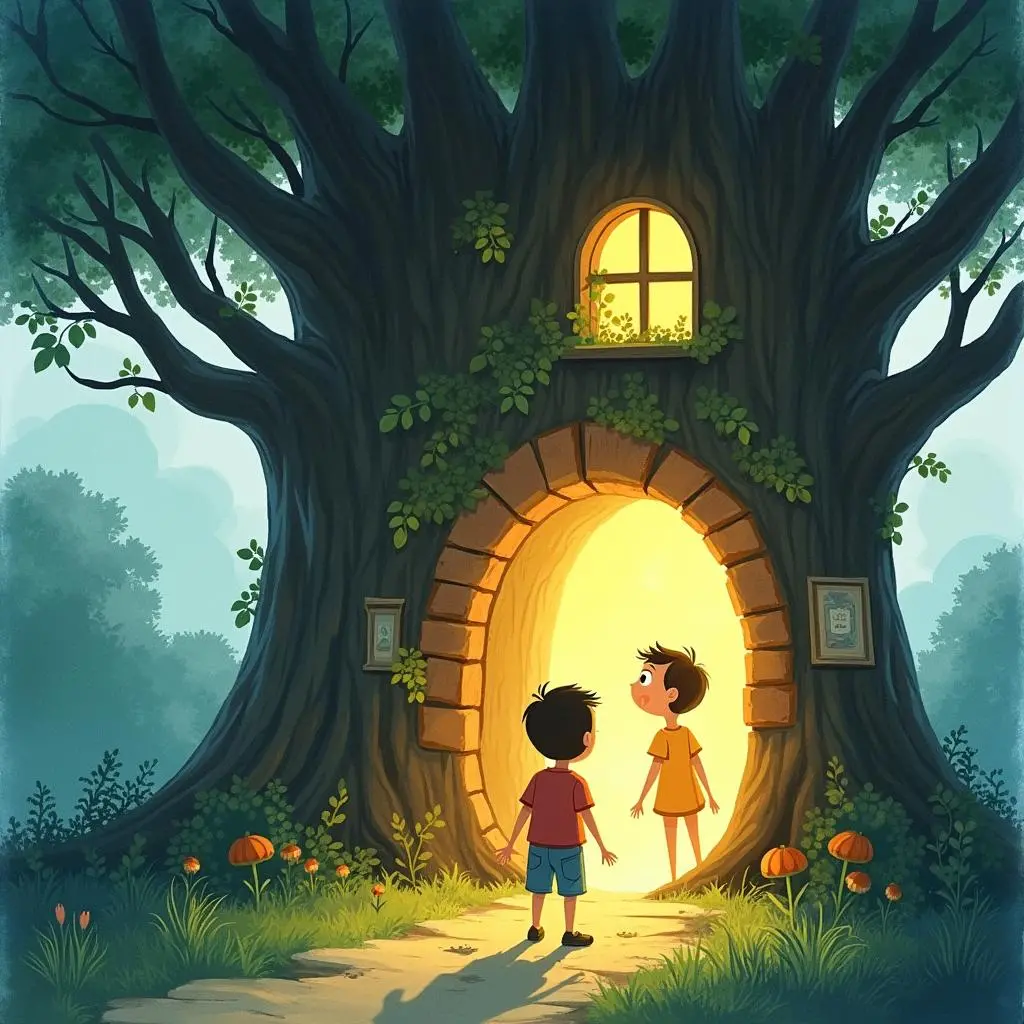 树屋内的神秘入口