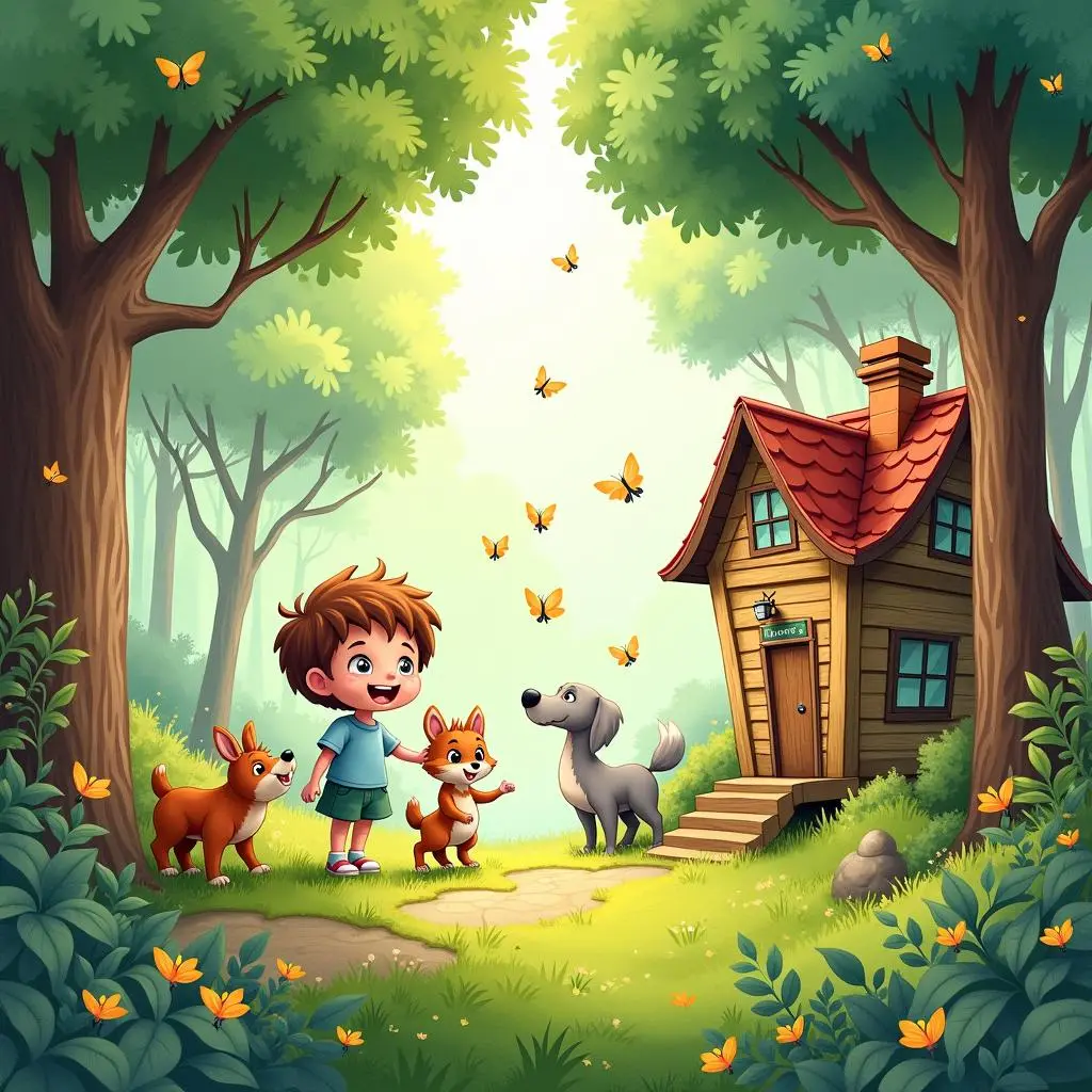 奇幻森林中的小动物