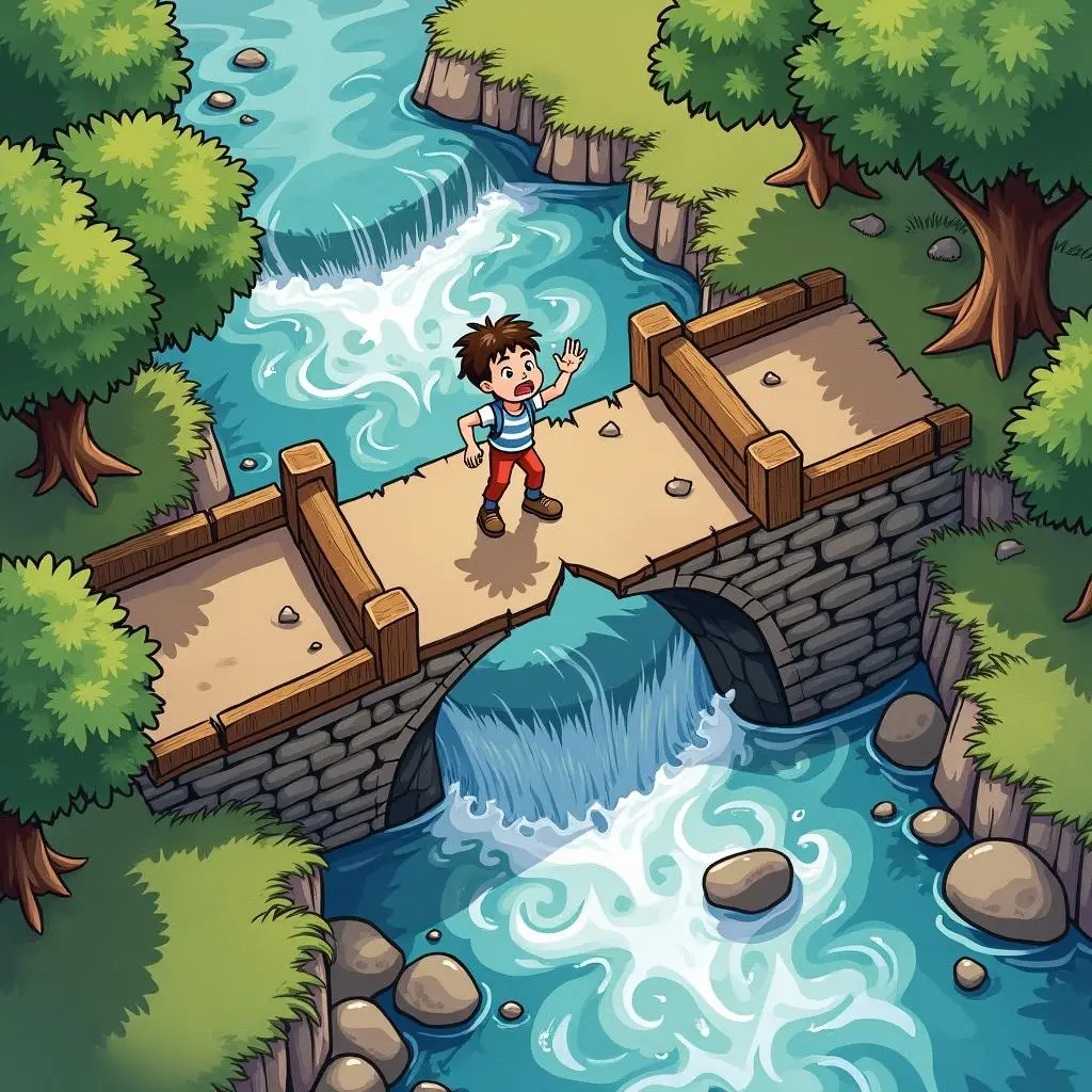 遇到困难的断桥