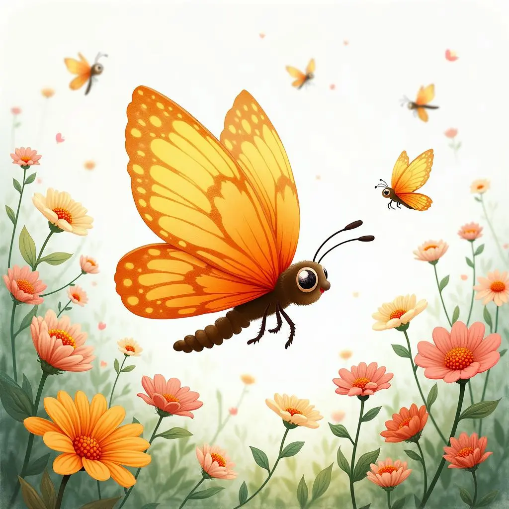 庄周化为蝴蝶飞舞